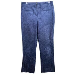 Anthropologie Womens Pants Blue Corduroy The Essential Slim Cropped Ankle 10